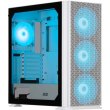 Корпус 2E Gaming Vertex GI01W, без БЖ, 2xUSB 3.0, 1xUSB Type-C, 3x140mm ARGB, 1x120mm ARGB, controller with remote, TG Side Panel, EATX, білий