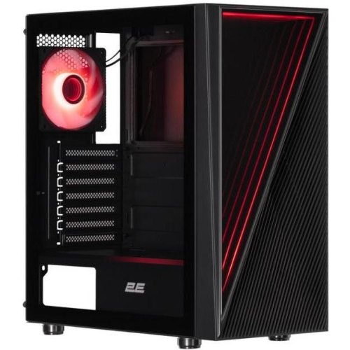 Корпус 2E Gaming Infinity G205А, без БЖ, 2xUSB 3.0, 1xUSB Type-C, 1x120mm ARGB, 2x120mm, ARGB strip, TG Side Panel, ATX, чорний