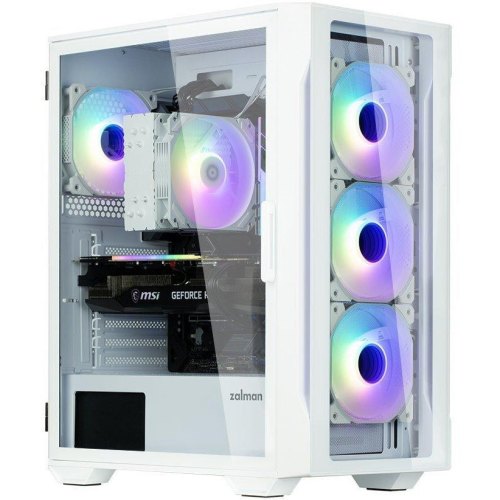 Корпус Zalman I3 Neo TG, без БЖ, 1xUSB3.0, 2xUSB2.0, 4x120mm RGB fans, TG Side/Front Panel, ATX, білий