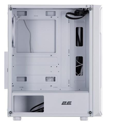 Корпус 2E Gaming Hexagon G338W, без БЖ, 2xUSB 3.0, 1xUSB Type-C, 1x120mm, 3x120mm ARGB, TG Side Panel, ATX, білий