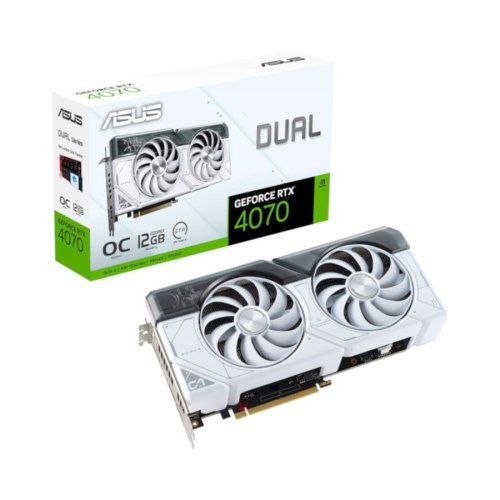 Відеокарта ASUS  GeForce RTX 4070 12GB GDDR6X DUAL-RTX4070-O12G-WHITE білий