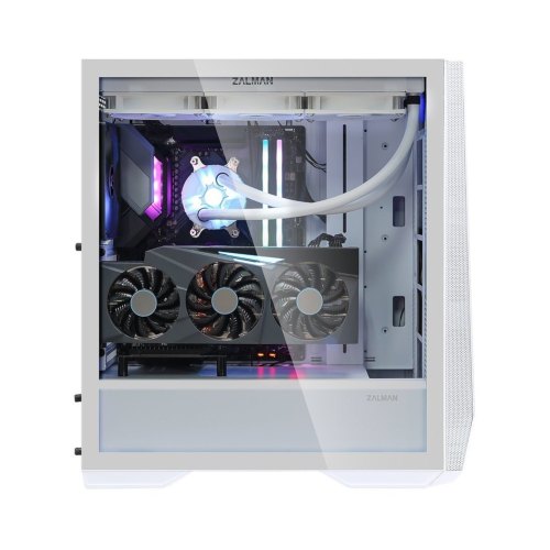 Корпус Zalman Z9 Iceberg, без БЖ, 2xUSB3.0, 2xUSB2.0, 2x140mm Black fans, TG Side Panel, EATX, White