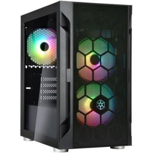 Корпус SilverStone FARA FAH1MB-PRO, без БЖ, 1xUSB3.0, 2xUSB2.0, 3x120mm ARGB fan, TG Side Panel, mATX, Black
