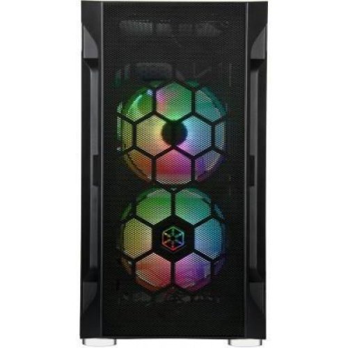 Корпус SilverStone FARA FAH1MB-PRO, без БЖ, 1xUSB3.0, 2xUSB2.0, 3x120mm ARGB fan, TG Side Panel, mATX, Black