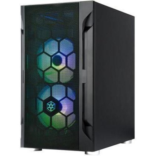 Корпус SilverStone FARA FAH1MB-PRO, без БЖ, 1xUSB3.0, 2xUSB2.0, 3x120mm ARGB fan, TG Side Panel, mATX, Black