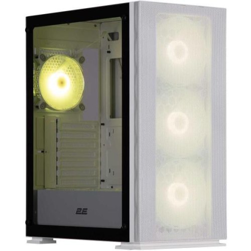 Корпус 2E Gaming Virtus Neo G3301NW, без БЖ, 2xUSB 3.0, 1xUSB 2.0, 3x140mm ARGB, 1x120mm ARGB, controller with remote, TG Side Panel, ATX, білий