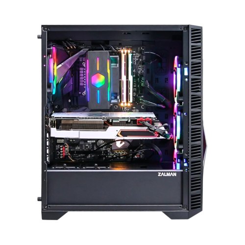 Корпус Zalman Z3 Iceberg, без БЖ, 2xUSB3.0, 1xUSB2.0, 2x120mm ARGB fans, TG Side Panel, EATX, Black