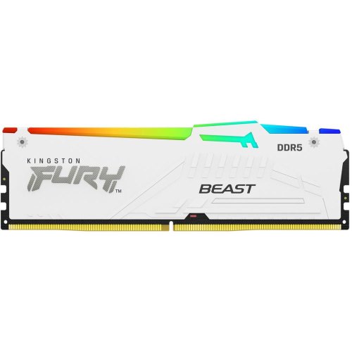 Пам'ять ПК Kingston DDR5 16GB 5200 FURY Beast White RGB XMP