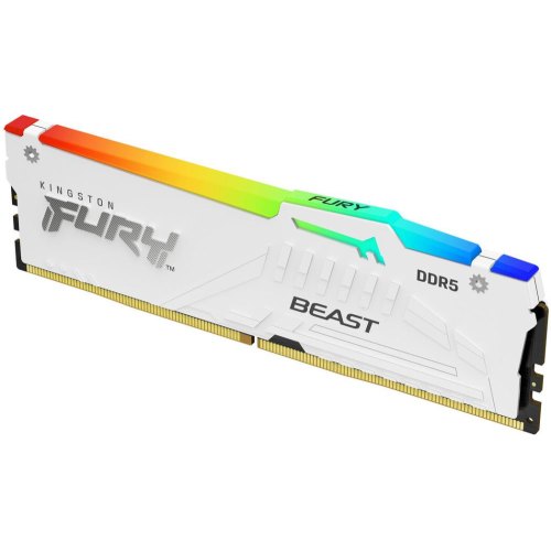 Пам'ять ПК Kingston DDR5 16GB 5200 FURY Beast White RGB XMP