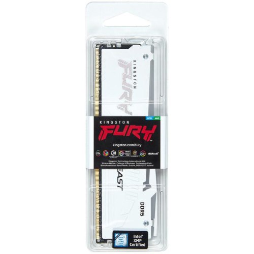 Пам'ять ПК Kingston DDR5 16GB 5200 FURY Beast White RGB XMP