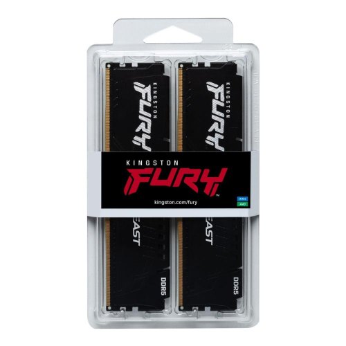 Пам'ять ПК Kingston DDR5 16GB KIT (8GBx2) 6000 FURY Beast Black