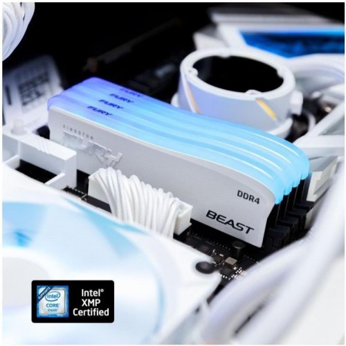 Пам'ять ПК Kingston DDR4 16GB 3600 FURY Beast White RGB SE
