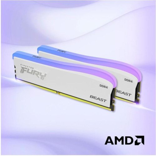 Пам'ять ПК Kingston DDR4 16GB 3600 FURY Beast White RGB SE