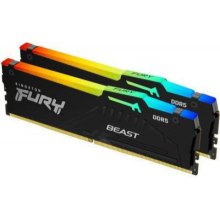 Пам'ять ПК Kingston DDR5 64GB KIT (32GBx2) 5600 FURY Beast RGB