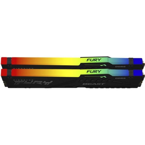 Пам'ять ПК Kingston DDR5 64GB KIT (32GBx2) 5600 FURY Beast RGB