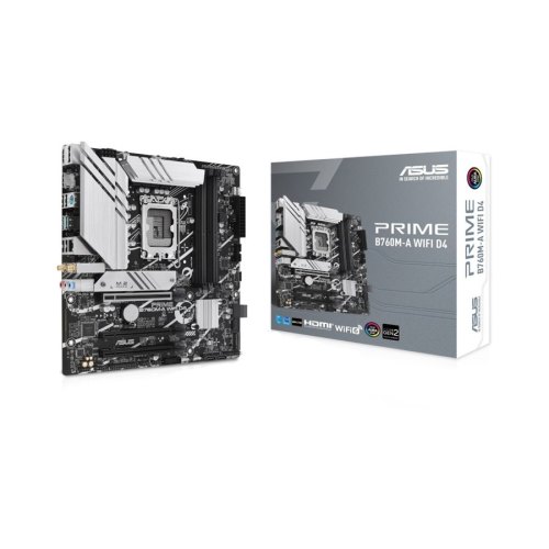 Материнcька плата ASUS PRIME B760M-A WIFI D4 s1700 B760 4xDDR4 M.2 HDMI DP Wi-Fi BT mATX