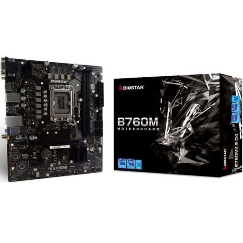 Материнська плата Biostar B760MX-E D4 s1700 B760M 2xDDR4 M.2 HDMI D-Sub mATX