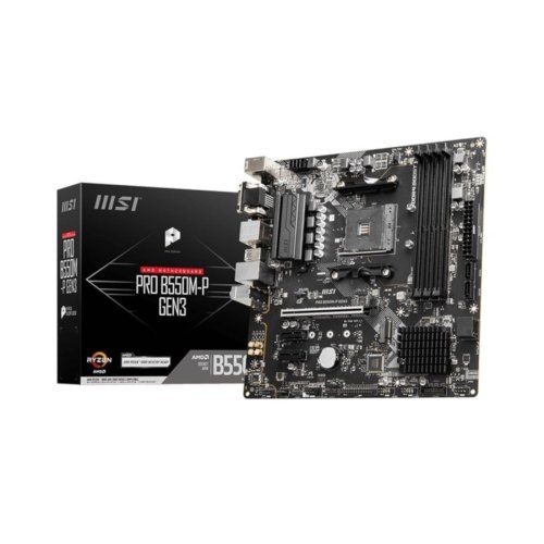 Материнcька плата MSI PRO B550M-P GEN3 sAM4 B550 4xDDR4 HDMI DVI DSub mATX