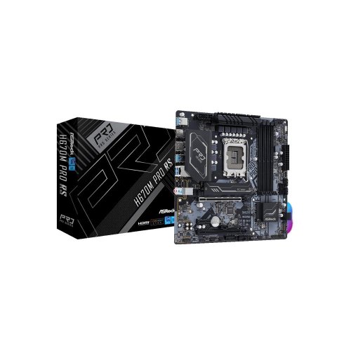 Материнська плата ASRock H670M PRO RS s1700 H670M 4xDDR4 HDMI DP mATX