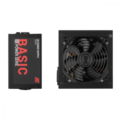 Блок живлення 2E Basic Power  (500W), 80%, 120mm, 1xMB 24pin(20+4), 1xCPU 8pin(4+4), 3xMolex, 4xSATA, 2xPCIe 8pin(6+2)