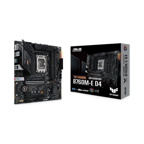 Материнcька плата ASUS TUF GAMING B760M-E D4 s1700 B760 4xDDR4 M.2 HDMI DP mATX