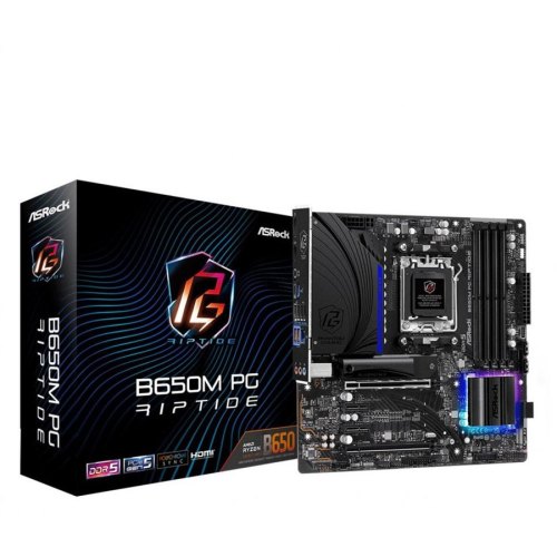 Mатеринська плата ASRock B650M PG RIPTIDE sAM5 B650 4xDDR5 2xM.2 DP HDMI mATX