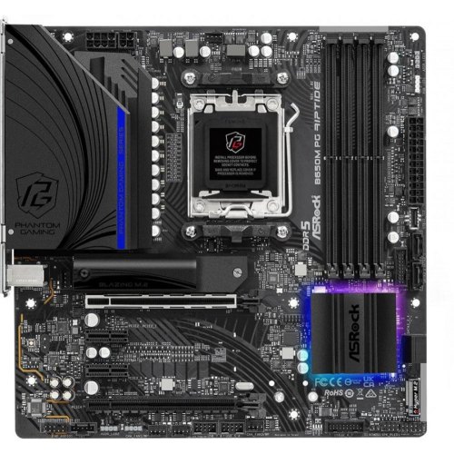 Mатеринська плата ASRock B650M PG RIPTIDE sAM5 B650 4xDDR5 2xM.2 DP HDMI mATX