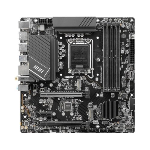 Материнcька плата MSI PRO B760M-A WIFI s1700 B760 4xDDR5 M.2 HDMI DP WiFi BT mATX