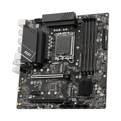 Материнcька плата MSI PRO B760M-A WIFI s1700 B760 4xDDR5 M.2 HDMI DP WiFi BT mATX