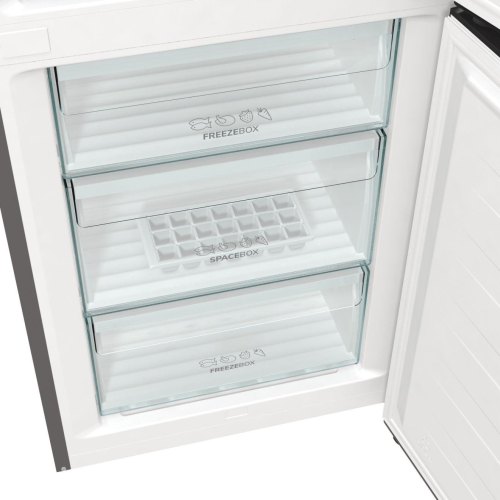 Холодильник з нижн. мороз. камерою Gorenje, 185х60х60см, 2 двері,203(99)л, А++, Total NF, Зона св-ті, Зовн. Диспл, нерж