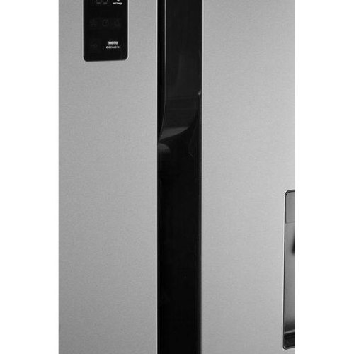 Холодильник SBS Gorenje, 179х65х91см, 2 двері, 334(174)л, А+, NF+, Зона св-ті, диспенсер, LED Диспл, Сірий