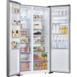 Холодильник SBS Gorenje, 179х65х91см, 2 двері, 334(174)л, А+, NF+, Зона св-ті, диспенсер, LED Диспл, Сірий