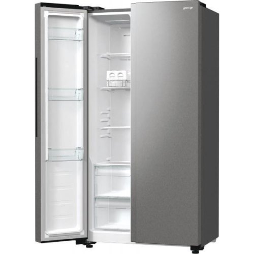 Холодильник SBS Gorenje, 179х67х92см, 2 двері, 356( 191)л, А++, NF+, Інв. , Зона св-ті, Зовн. Диспл, матовий сірий