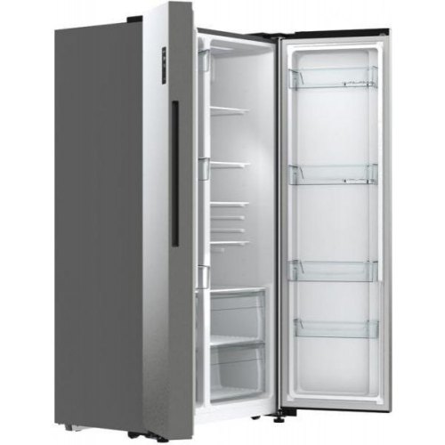 Холодильник SBS Gorenje, 179х67х92см, 2 двері, 356( 191)л, А++, NF+, Інв. , Зона св-ті, Зовн. Диспл, матовий сірий