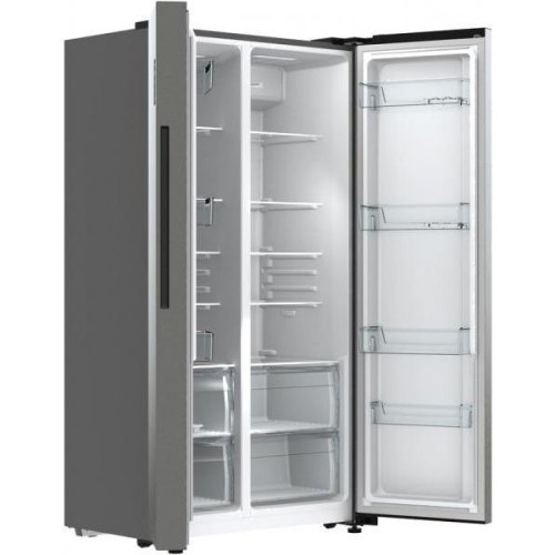 Холодильник SBS Gorenje, 179х67х92см, 2 двері, 356( 191)л, А++, NF+, Інв. , Зона св-ті, Зовн. Диспл, матовий сірий