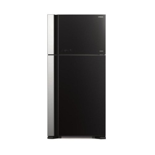 Холодильник Hitachi з верхн. мороз., 176x86х74, холод.відд.-365л, мороз.відд.-145л, 2дв., А++, NF, інв., зона нульова, чорний(скло)