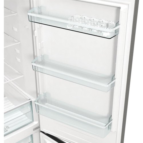 Холодильник з нижн. мороз. камерою Gorenje, 185х60х60см, 2 двері, 203( 99)л, А+, NoFrost+ , Зона св-ті, Внутр. Диспл, нерж