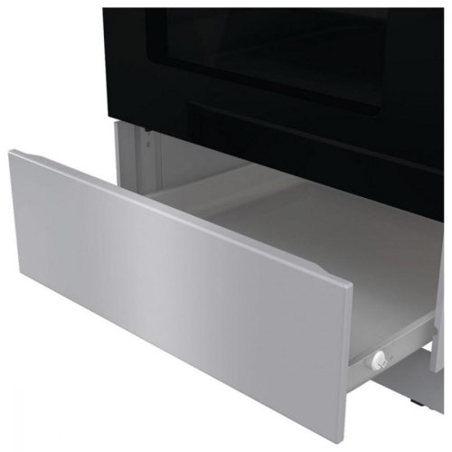 Плита Gorenje комбінована, 70л, 50x60см, дисплей, IconLed, емальовані, сірий