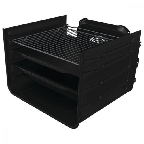 Плита Gorenje комбінована, 70л, 50x60см, дисплей, IconLed, емальовані, сірий