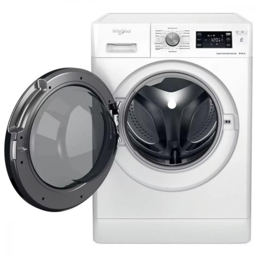 Прально-сушильна машина Whirlpool фронтальна, 8(6)кг, 1400, A, 60см, дисплей, пара, інвертор, білий