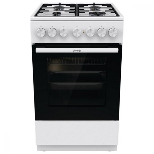 Плита Gorenje комбінована, 70л, 50x60см, дисплей, IconLed, емальовані,  білий