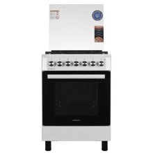 Плита ARDESTO комбі Elegance, 72л, 60x60см, чавун, підсвічування, форсунки LPG (підключення газового балона), знімні направляючі, білий