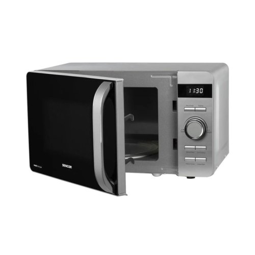 Мікрохвильова піч Sencor, 17л, мех.керув., 800Вт, дисплей, сріблястий