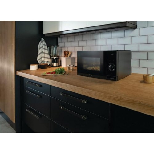 Мікрохвильова піч Gorenje Simplicity, 23л, мех. керув., 900Вт, гриль, дисплей, чорний