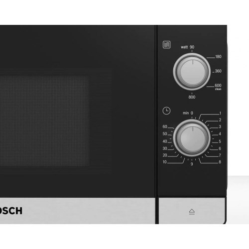 Мікрохвильова піч Bosch, 20л, мех. керув., 800Вт, чорний