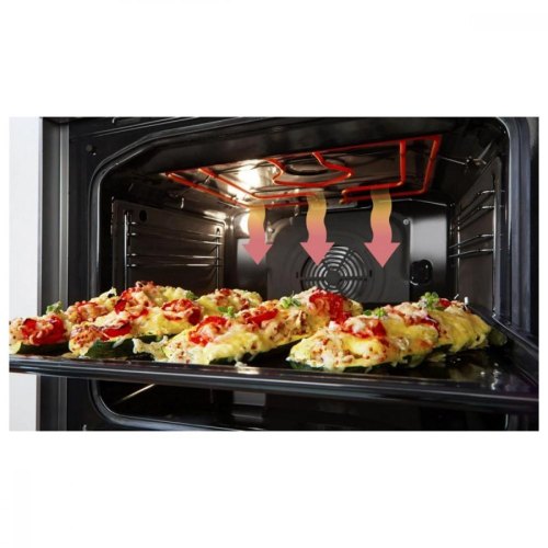 Плита Gorenje електрична склокерамічна, 71л, 60x60см, дисплей, програматор, приготування з паром, чорний матовий