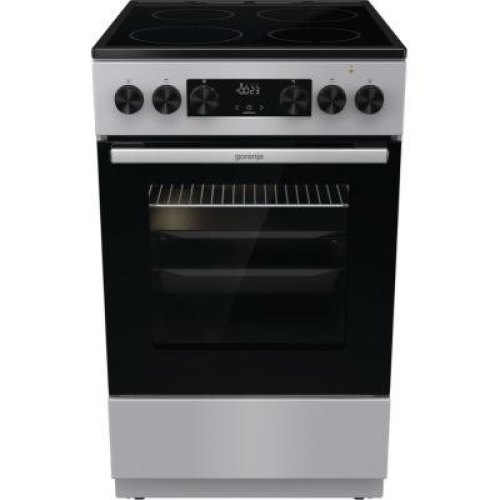 Плита Gorenje електрична склокерамічна, 70л, 50x60см, дисплей, програматор, сірий