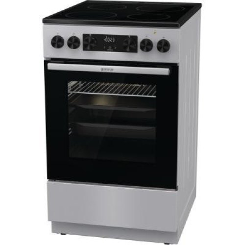 Плита Gorenje електрична склокерамічна, 70л, 50x60см, дисплей, програматор, сірий