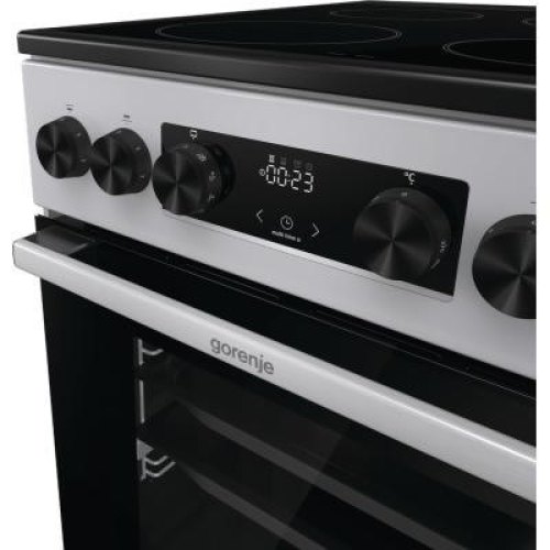 Плита Gorenje електрична склокерамічна, 70л, 50x60см, дисплей, програматор, сірий