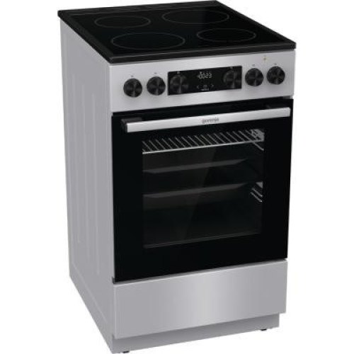 Плита Gorenje електрична склокерамічна, 70л, 50x60см, дисплей, програматор, сірий